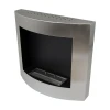 ScandiFlames Stainless Steel Wall Mounted Biofireplace – a sleek, modern wall-mounted bioethanol fireplace with a clean-burning 