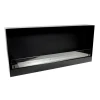 ScandiFlames 140 cm Black Built-in Bioethanol Fireplace, a sleek and modern built-in heating solution.