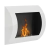 Ocean White Bio Wall Fireplace by ScandiFlames – A stylish, wall-mounted bioethanol fireplace with a sleek white finish and 3-ho