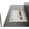 ScandiFlames Wall Mounted Bioethanol Fireplace in Black, 90 cm wide, sleek design with manual control