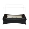 ScandiFlames Freestanding Bio Fireplace with Ridges in black, offering a sleek design and 6-hour burn time.