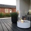 Southwark White Round Tabletop Bioethanol Fireplace by ScandiFlames – sleek, modern design with manual control and long burn tim