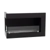 ScandiFlames Corner Fireplace 65 cm - Left - Built-in bioethanol fireplace with sleek black finish and manual control.