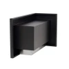 ScandiFlames Corner Fireplace 65 cm - Left - Built-in bioethanol fireplace with sleek black finish and manual control.