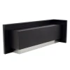 ScandiFlames Corner Fireplace 115 cm - Left, built-in bioethanol fireplace in black with a sleek design.