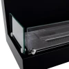 ScandiFlames Corner Fireplace 115 cm - Left, built-in bioethanol fireplace in black with a sleek design.