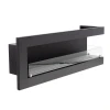 ScandiFlames Corner Fireplace 115 cm - Right – A built-in bioethanol fireplace with a sleek black design, 6.5 kW heat output, an
