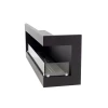 ScandiFlames Corner Fireplace 115 cm - Right – A built-in bioethanol fireplace with a sleek black design, 6.5 kW heat output, an