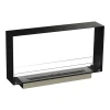 Foco Two 1000 Slim bioethanol fireplace – a stylish two-sided built-in model with a sleek black finish, 100 cm length, and manua