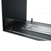 Foco Two 800 bioethanol fireplace – a stylish built-in see-through model with remote control and a sleek black finish.