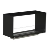 Foco Two 1000 by FOCO Fires – a built-in see-through bioethanol fireplace with a sleek black finish, 100 cm length, and 4L capac