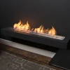 Icon Fires Slimline Burner - 110 cm, a stylish stainless steel bioethanol burner with manual control, 9-hour burn time, and 7.7 