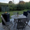 Muztag Malaga Patio Heater in sleek black finish, providing efficient outdoor heating.