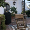 Muztag Malaga Patio Heater in sleek black finish, providing efficient outdoor heating.