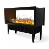 Incanto ST 1000 Two-sided Water Vapour Fireplace by Magic Fire by Safretti with a sleek black finish and water vapour flame effe