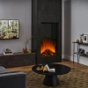 Knightwood Electric Fireplace Insert by British Fires in a sleek black finish with built-in, 3-sided design and remote control o