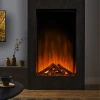 Knightwood Electric Fireplace Insert by British Fires in a sleek black finish with built-in, 3-sided design and remote control o