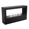 Lansing XL Black Freestanding Bio Fireplace by ScandiFlames, a sleek and modern bioethanol fireplace with a black finish.