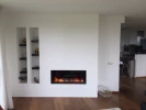 Foco Myst One 800 built-in one-sided vapour fireplace with Opti-myst technology and remote control.