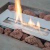 Micro Fire-table with bio-burner by ScandiFlames in Beton finish, a stylish floor-standing bioethanol fireplace.