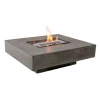 Micro Fire-table with bio-burner by ScandiFlames in Beton finish, a stylish floor-standing bioethanol fireplace.