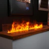 Mistero 1000 Water Vapour Fireplace by Magic Fire with a sleek black finish and realistic flame effect.
