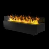 Mistero 1000 Water Vapour Fireplace by Magic Fire with a sleek black finish and realistic flame effect.