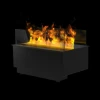 Mistero 500 Water Vapour Fireplace by Magic Fire – A two-sided Opti-Myst built-in fireplace with sleek black design and remote c