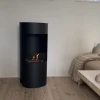 Montgomery Black Open Bioethanol Wood-stove by ScandiFlames, a stylish and modern heating solution with a sleek black design.