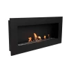 Murus 1200 - Black by ScandiFlames, a stylish wall-mounted bioethanol fireplace with a sleek black finish and manual operation.