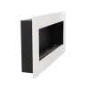 Murus 1200 Matte White bioethanol fireplace by ScandiFlames, a sleek wall-mounted heating solution with a modern design.