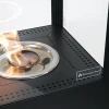 Muztag Premium Fire Paris - Black freestanding outdoor bioethanol fireplace with a sleek design and manual control.