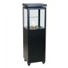 Muztag Premium Fire Paris - Black freestanding outdoor bioethanol fireplace with a sleek design and manual control.