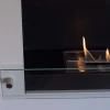 Nebraska White Wall-Mounted Biofireplace by ScandiFlames, a sleek and modern bioethanol fireplace with a white finish.