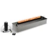 Neo 1000 Automatic Bioethanol Burner in sleek black finish, 100 cm length, remote-controlled with a 7-hour burn time.