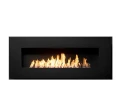 Icon Fires Nero 1450 Wall Fire in black, a stylish wall-mounted bioethanol fireplace with a 145 cm length, manual control, and 7