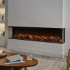 New Forest 1900 Electric Fireplace Insert by British Fires – a sleek, multi-sided built-in fireplace with remote control and rea