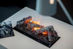 Dimplex Cassette 400/600 Opti-Myst Built-in Unit with realistic water vapour flame effect in a sleek black finish.