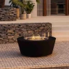 Otello - Black firepit by GlammFire, a stylish outdoor fire feature with a sleek black finish.