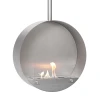 Ottawa Steel - 60 cm bioethanol fireplace by ScandiFlames, a ceiling-mounted modern fireplace with manual control.