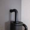ScandiFlames Fake Flue for Bioethanol Stove - Small, 46 cm, black finish, decorative chimney effect.