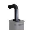 ScandiFlames Fake Flue for Bioethanol Stove - Small, 46 cm, black finish, decorative chimney effect.