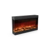Astro 1200 by Planika Fires – a premium 3-sided built-in electric fireplace with a sleek black finish and remote control.
