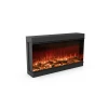 Astro 1200 by Planika Fires – a premium 3-sided built-in electric fireplace with a sleek black finish and remote control.