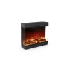Astro 850 by Planika Fires - A premium built-in multi-sided electric fireplace with a sleek black finish, remote control, and 3 