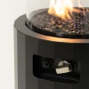 Bino Outdoor Gas Fireplace - Black, a stylish and efficient outdoor heating solution with 10 kW heat output.
