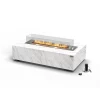 Cabo Table Daze/Laurent bioethanol fire table in black and white with automatic control, offering 15-hour burn time and 9.4 kW h