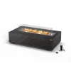 Cabo Table Daze/Laurent bioethanol fire table in black and white with automatic control, offering 15-hour burn time and 9.4 kW h
