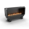 Cool Flame 1000 Single-sided Fireplace – a sleek black vapour fireplace with Opti-myst technology and remote control operation.