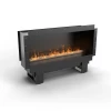 Cool Flame 1000 Single-sided Fireplace – a sleek black vapour fireplace with Opti-myst technology and remote control operation.